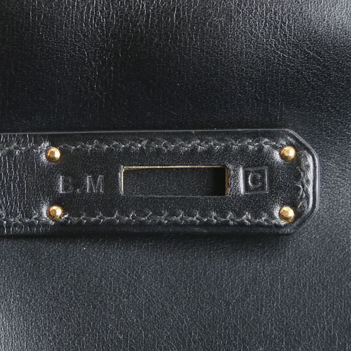 Hermès  Kelly 32 cm handbag  in black box leather - Detail D9
