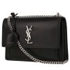 Saint Laurent  Sunset medium model  shoulder bag  in black leather - 00pp thumbnail