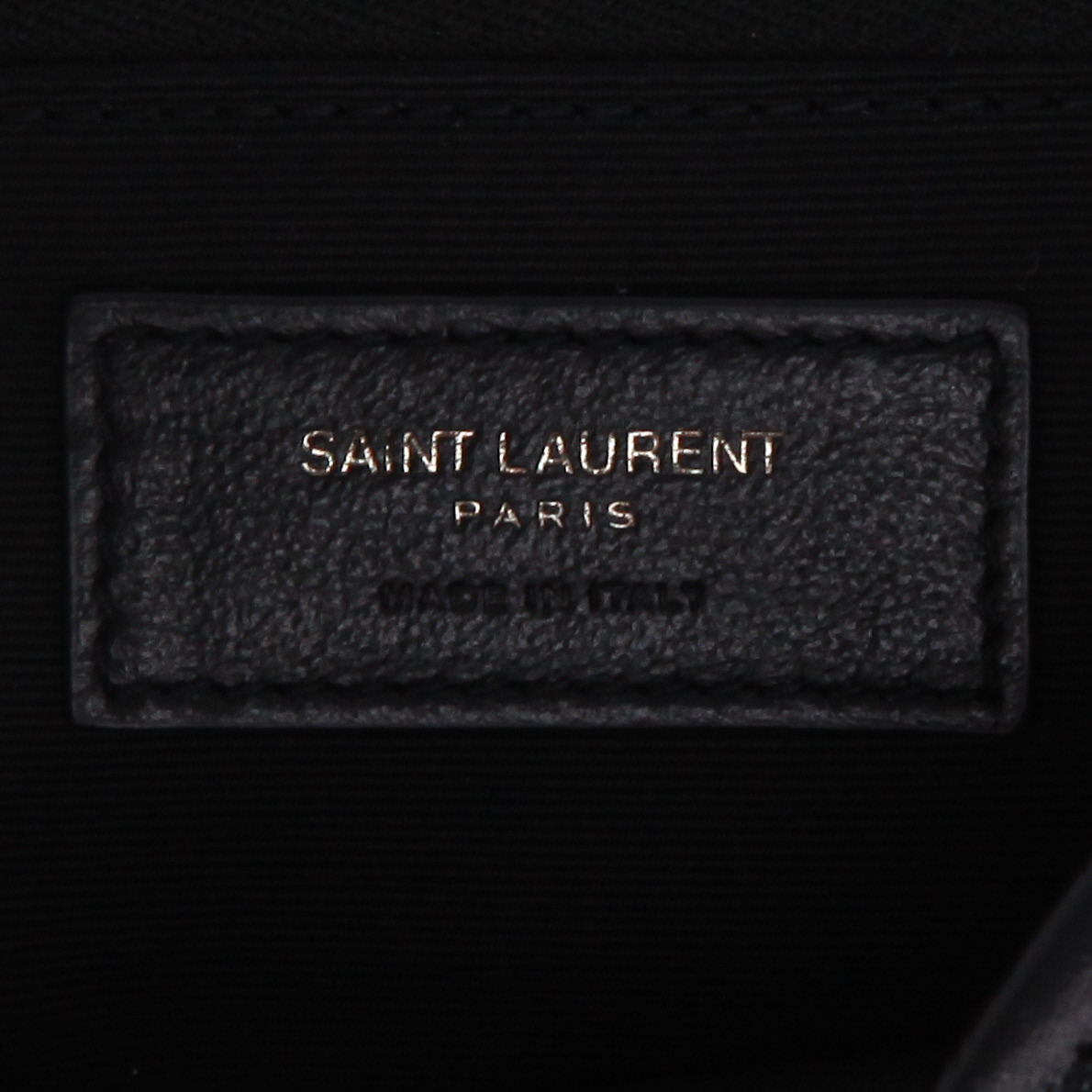 Sac bandoulière Saint Laurent Sunset moyen modèle en cuir noir - Detail D9