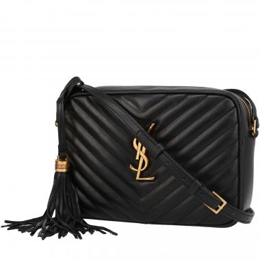 Sac bandoulière Saint Laurent  Lou Sac Caméra en cuir matelassé noir