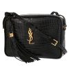 Saint Laurent  Lou Sac Caméra shoulder bag  in black leather - 00pp thumbnail