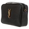 Saint Laurent  Lou Sac Caméra shoulder bag  in black leather - Detail D3 thumbnail