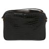 Saint Laurent  Lou Sac Caméra shoulder bag  in black leather - Detail D7 thumbnail