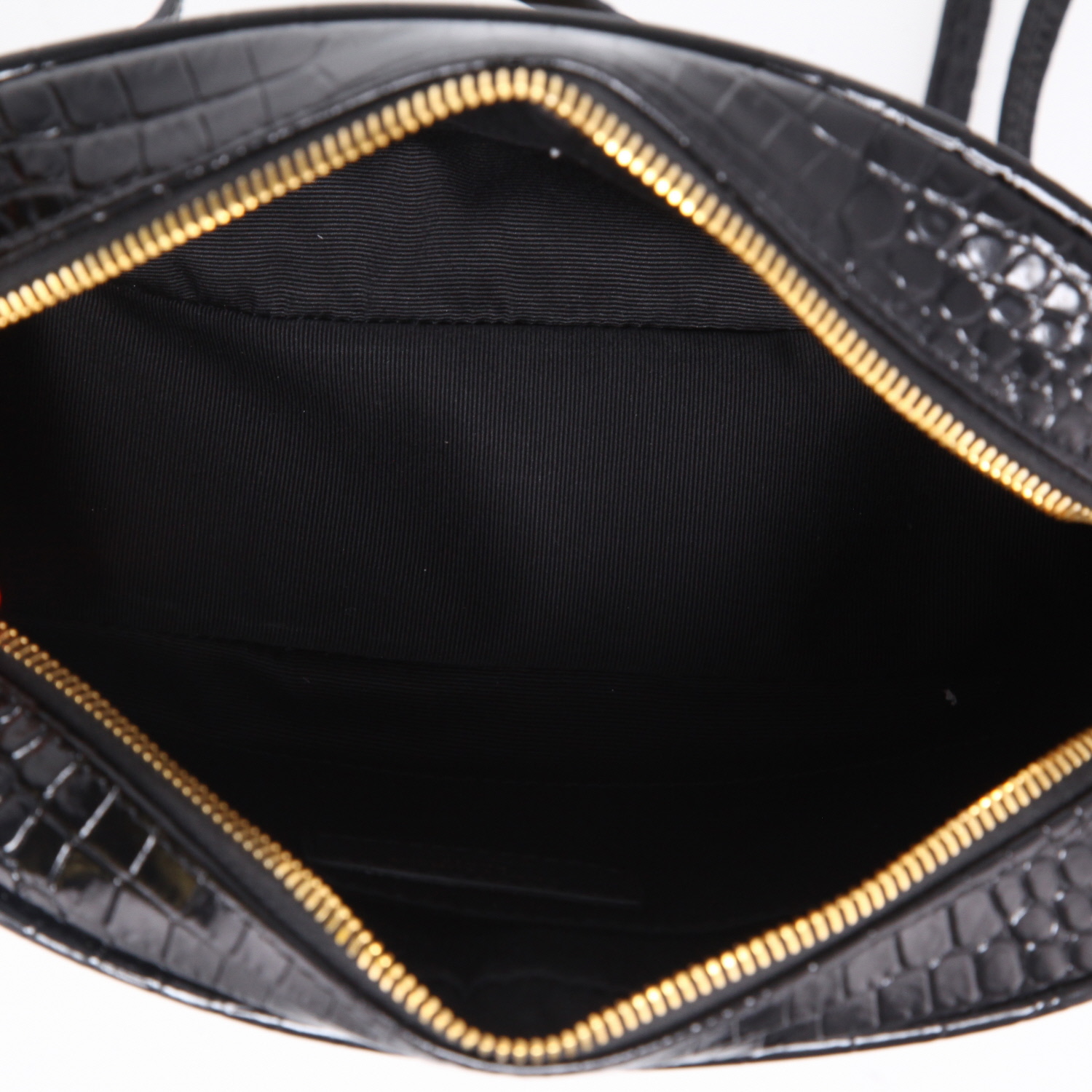 Borsa a tracolla Saint Laurent  Lou Sac Caméra in pelle nera - Detail D8