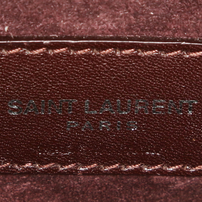 Saint Laurent  Sunset medium model  handbag  in brown leather - Detail D4