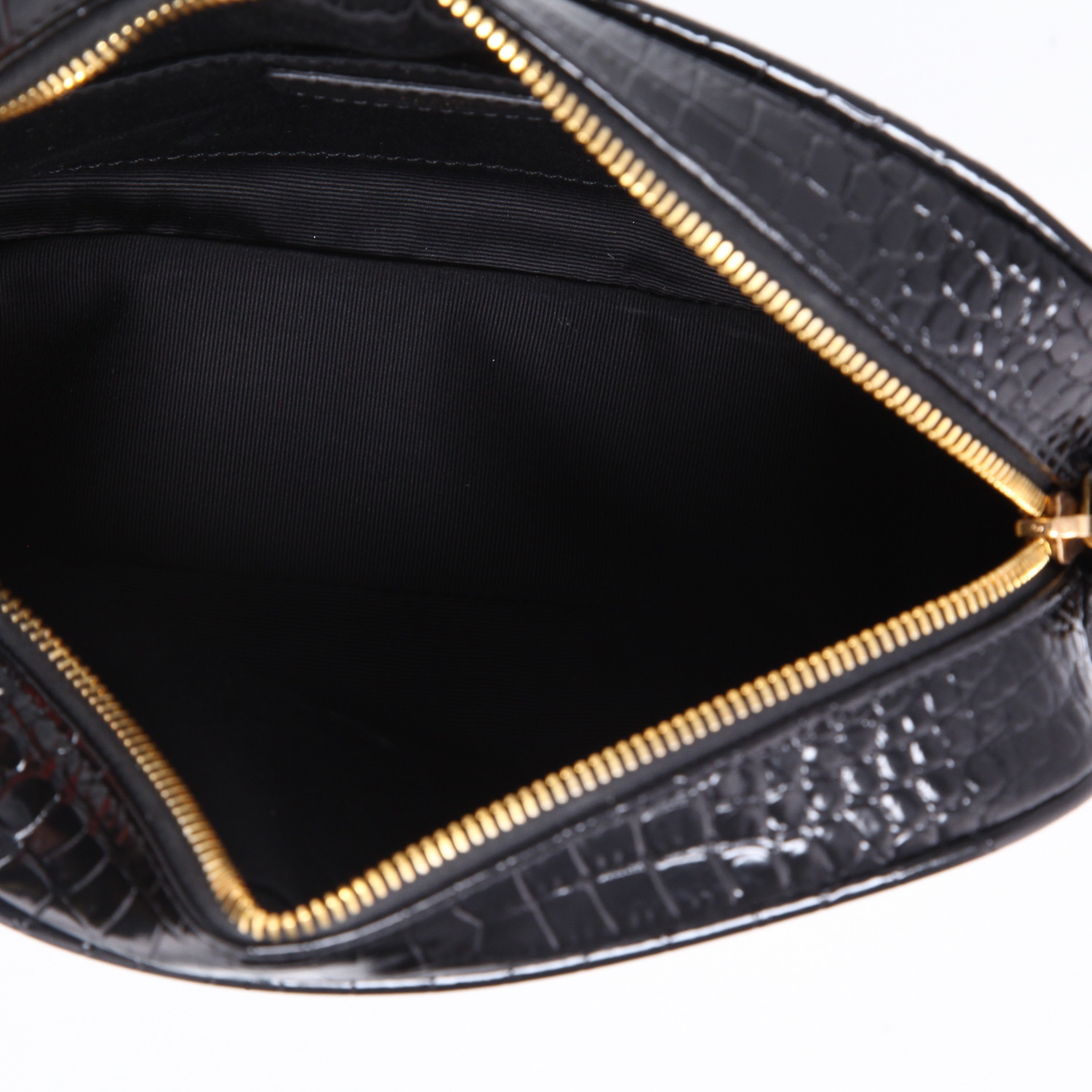 Borsa a tracolla Saint Laurent  Lou Sac Caméra in pelle nera - Detail D8