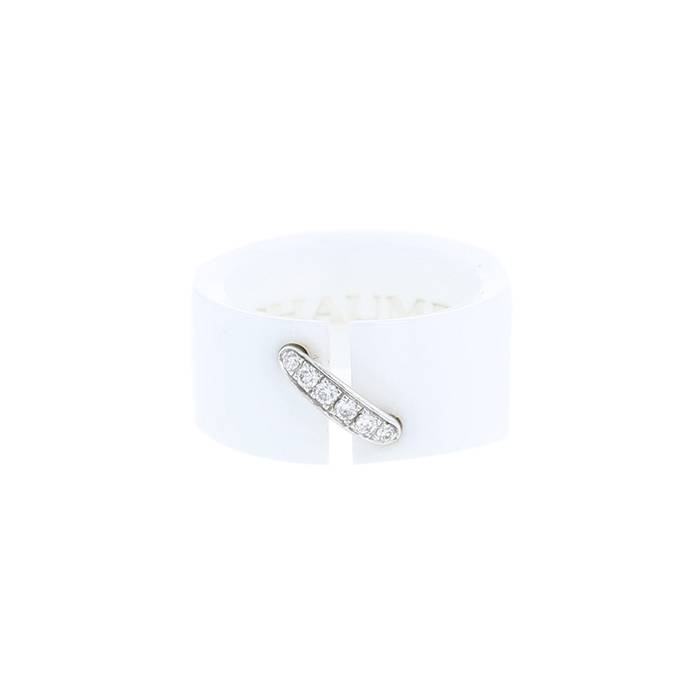 Chaumet Lien ring in white gold, diamonds and ceramic - 00pp