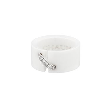 Chaumet Lien ring in white gold, diamonds and ceramic