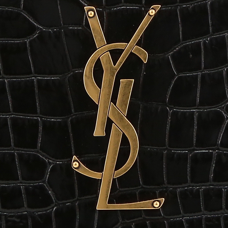 Saint Laurent  Lou Sac Caméra shoulder bag  in black leather - Detail D1