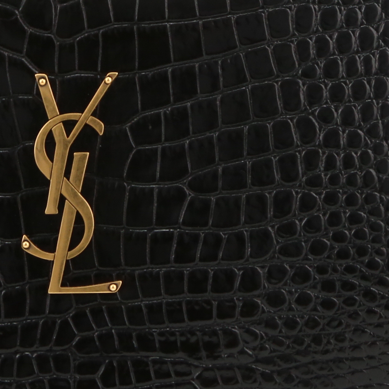 Borsa a tracolla Saint Laurent  Lou Sac Caméra in pelle nera - Detail D1