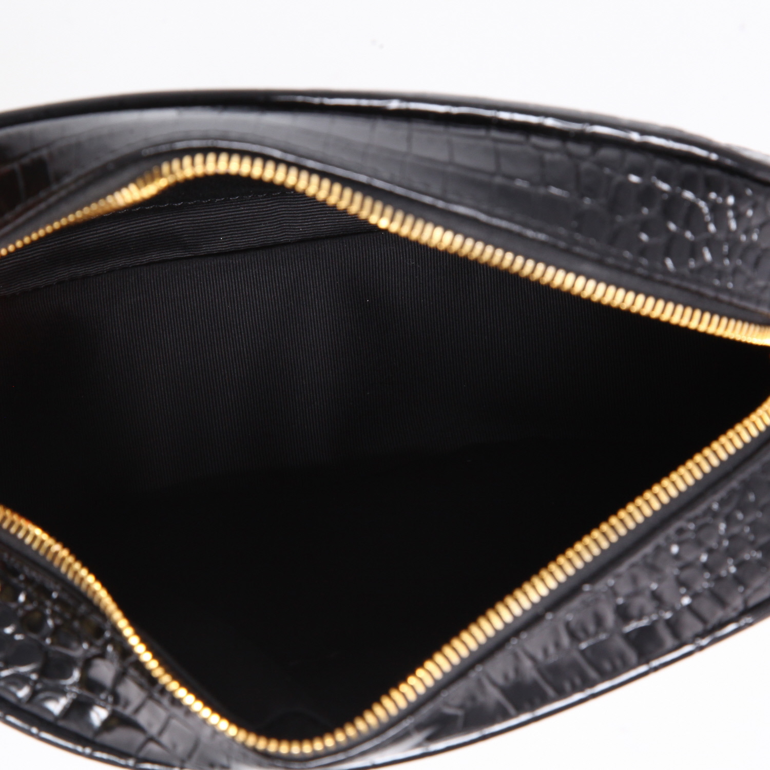 Borsa a tracolla Saint Laurent  Lou Sac Caméra in pelle nera - Detail D8