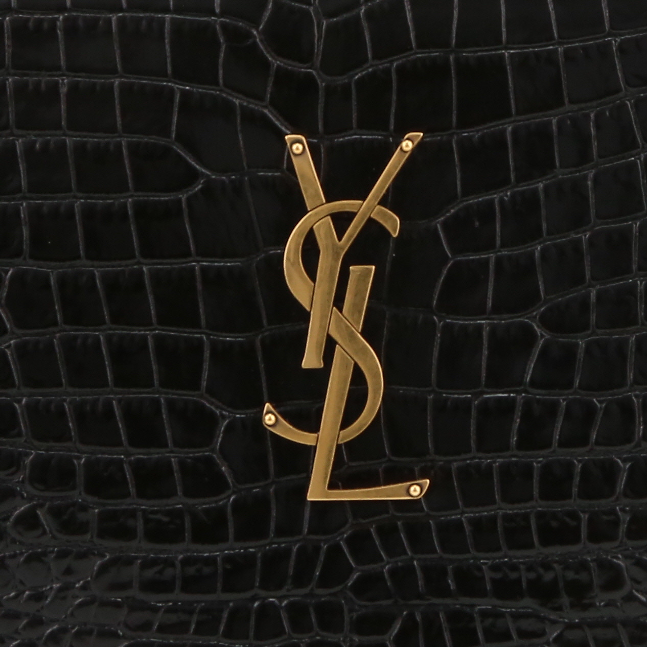 Bolso bandolera Saint Laurent  Lou Sac Caméra en cuero negro - Detail D1