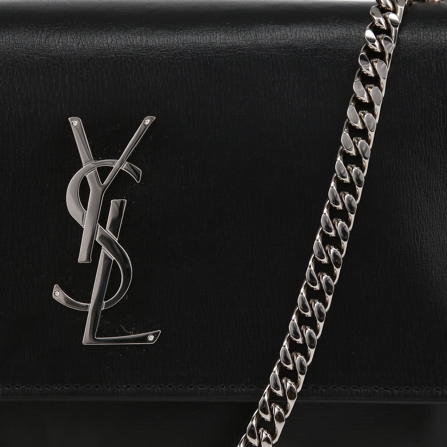 Borsa a tracolla Saint Laurent  Sunset modello medio  in pelle nera - Detail D1