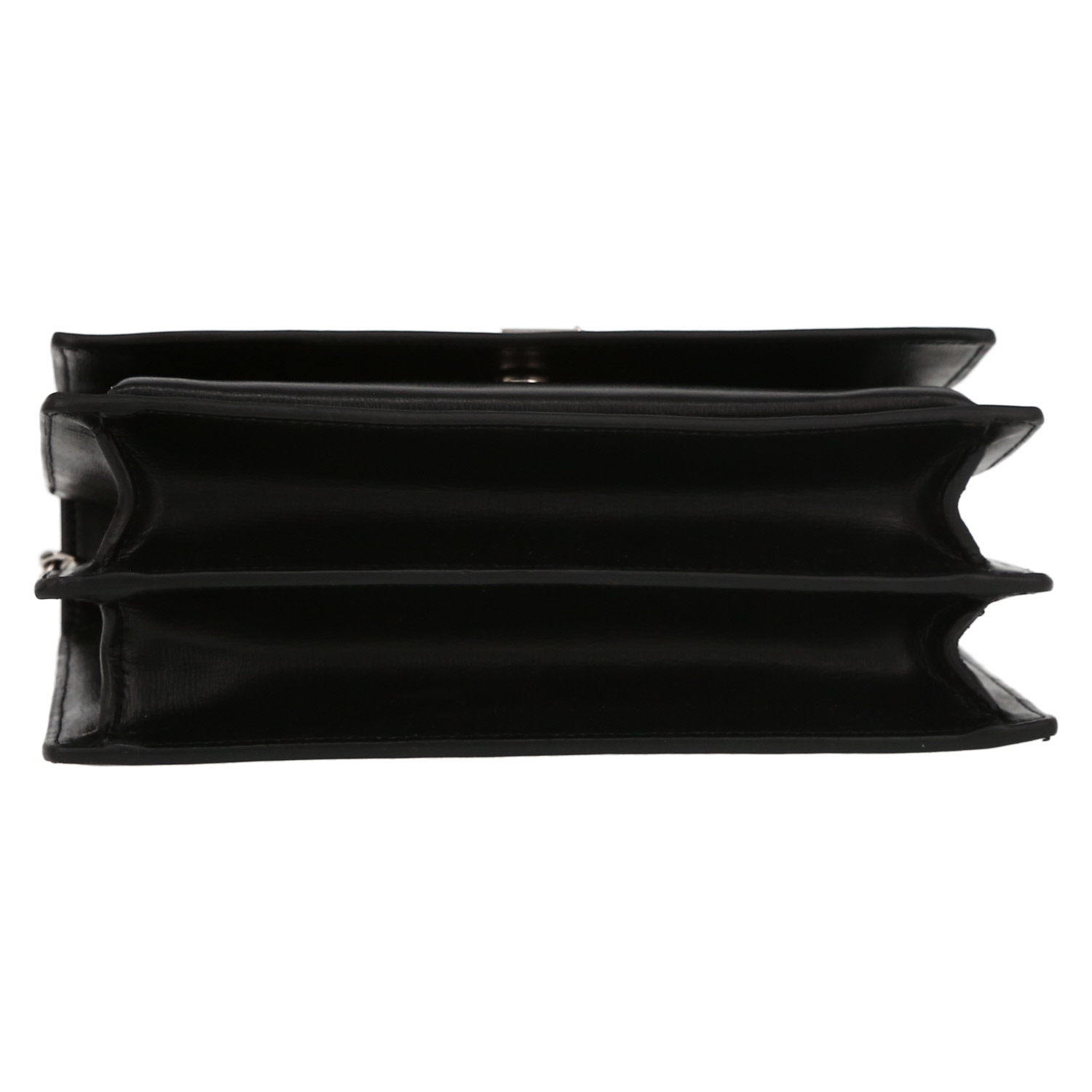 Bolso bandolera Saint Laurent  Sunset modelo mediano  en cuero negro - Detail D4