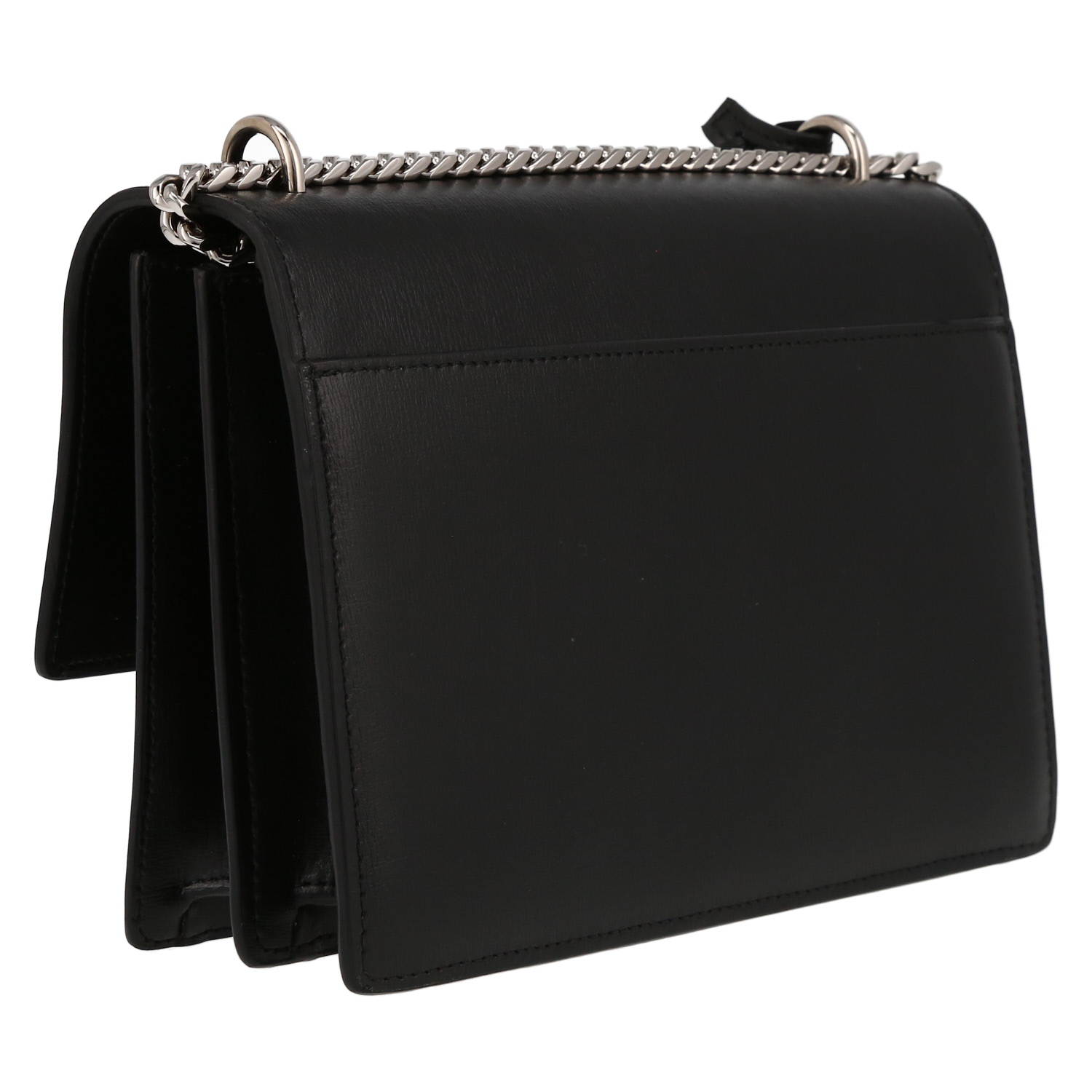 Borsa a tracolla Saint Laurent  Sunset modello medio  in pelle nera - Detail D6