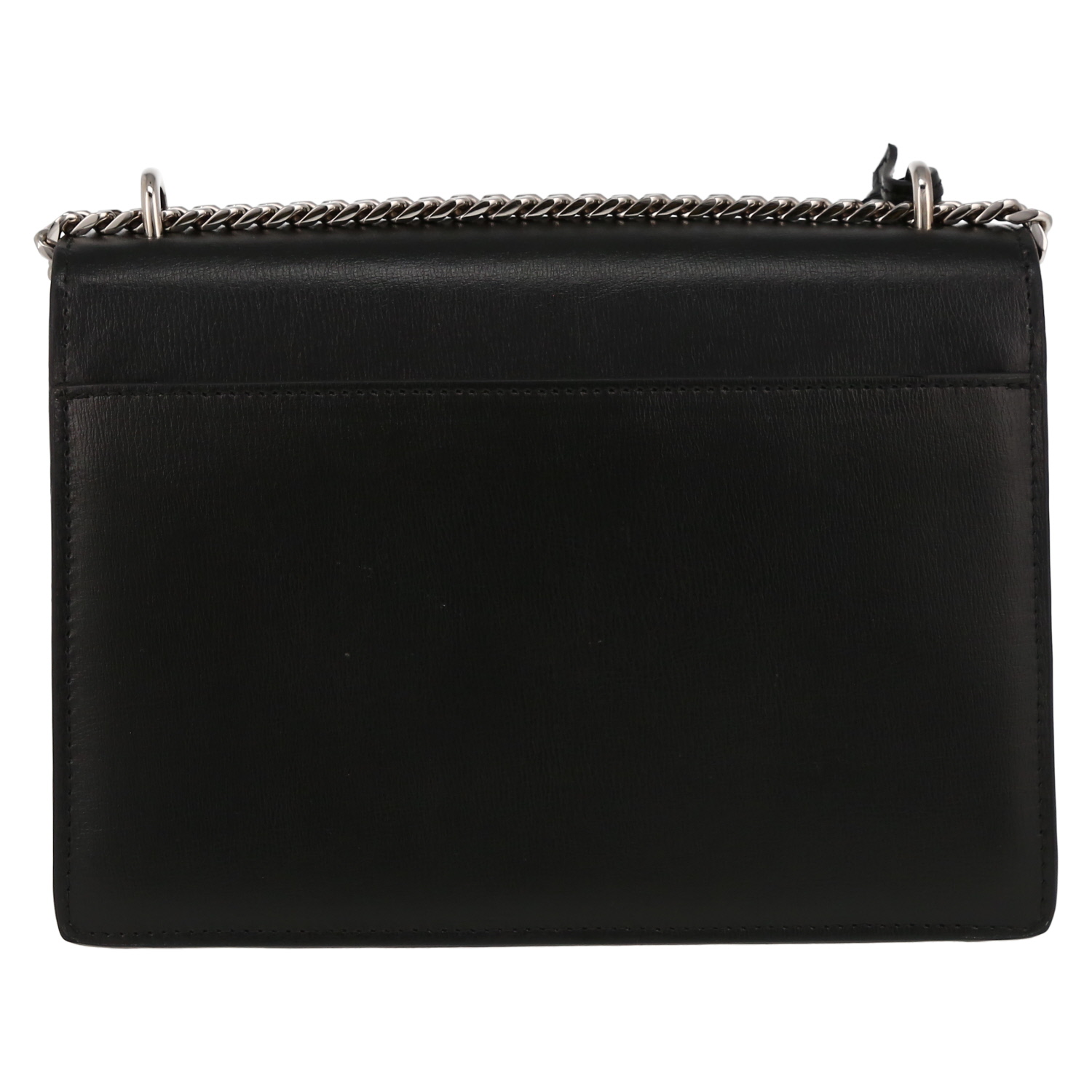 Saint Laurent  Sunset medium model  shoulder bag  in black leather - Detail D7