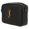 Saint Laurent  Lou Sac Caméra shoulder bag  in black quilted leather - Detail D3 thumbnail