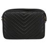 Saint Laurent  Lou Sac Caméra shoulder bag  in black quilted leather - Detail D7 thumbnail