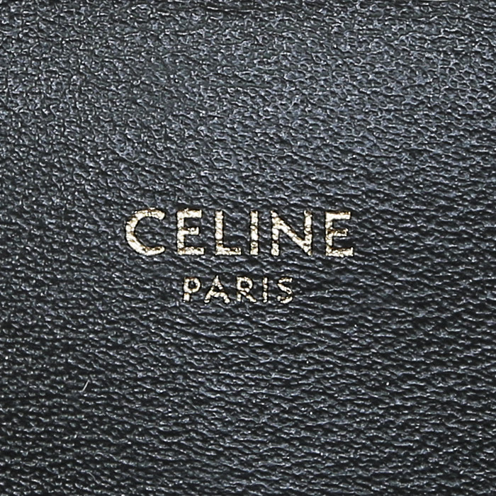 Sac bandoulière Celine  C bag en sequin noir et cuir noir - Detail D4