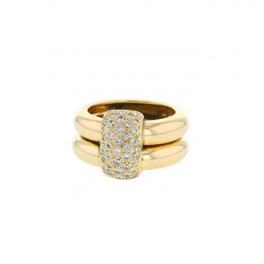 Bague Chaumet Duo en or jaune et diamants