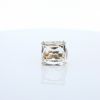 Anello H. Stern  in oro bianco, cristallo di rocca e diamanti - 360 thumbnail