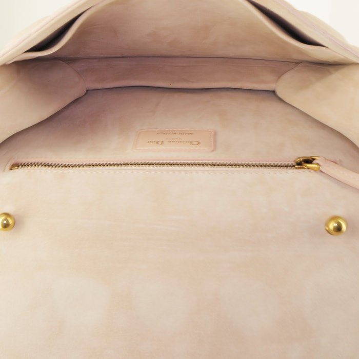 Sac à main Dior  Dioraddict en cuir cannage rose-poudre - Detail D3