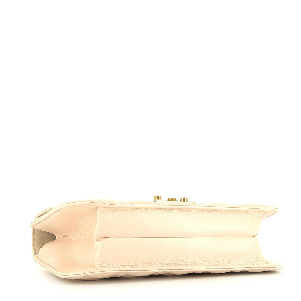 Dior  Dioraddict handbag  in powder pink leather cannage - Detail D5