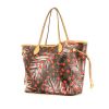 Louis Vuitton  Neverfull medium model Palm Dots shopping bag  in brown monogram canvas  and natural leather - 00pp thumbnail