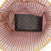 Shopping bag Louis Vuitton  Neverfull modello medio  in tela monogram marrone e pelle naturale - Detail D2 thumbnail