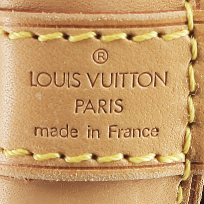 Borsa Louis Vuitton Alma Editions Limitées in tela monogram cerata multicolore e nera e pelle naturale - Detail D3