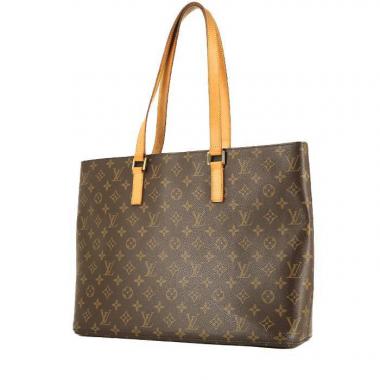 Louis Vuitton Monogram Canvas Red Leather Pallas Shopper Hand Tote Bag Preowned
