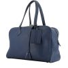 Bolso de mano Hermès  Victoria en cuero togo azul - 00pp thumbnail