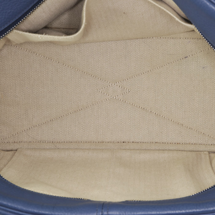 Sac à main Hermès  Victoria en cuir togo bleu - Detail D2