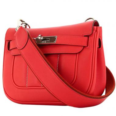 Bolso de mano Hermès  Berline en cuero swift rojo