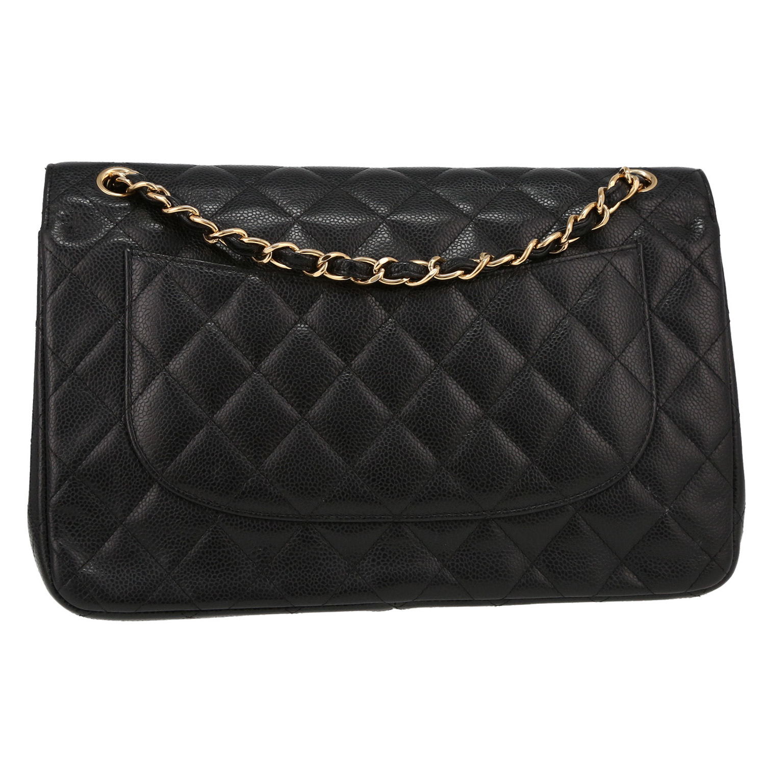 Bolso bandolera Chanel  Timeless Jumbo en cuero granulado acolchado negro - Detail D7