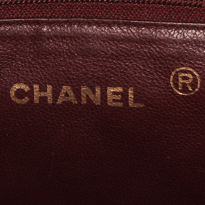 Chanel  Grand Shopping handbag  in black quilted leather - Detail D3