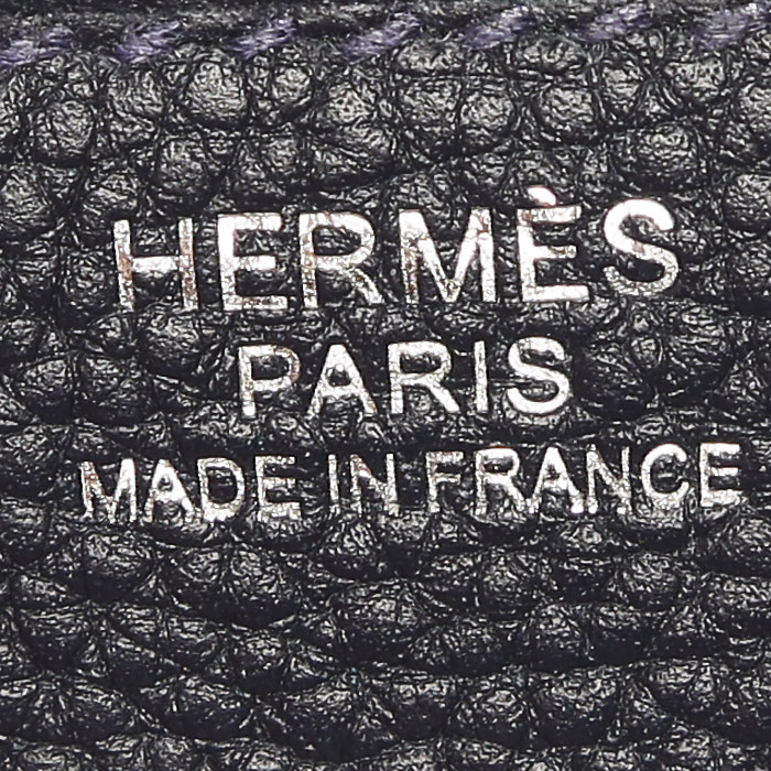 Borsa Hermès  Birkin 30 cm in pelle togo blu notte - Detail D3