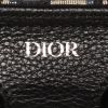 Sac cabas Dior  Saddle en toile monogram Oblique noire et cuir noir - Detail D4 thumbnail