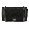 Chanel  Chanel 2.55 large model  handbag  in black quilted leather - 360 thumbnail