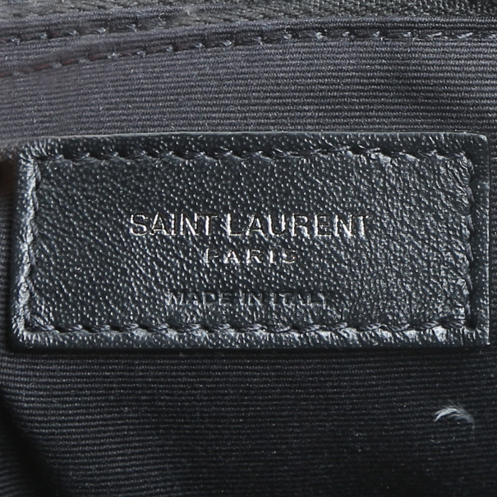 Saint Laurent  Niki shopping bag  in navy blue leather - Detail D3