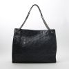Saint Laurent  Niki shopping bag  in navy blue leather - Detail D7 thumbnail