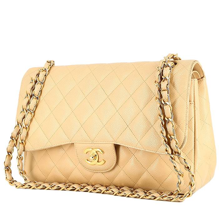 Sacs Chanel Jumbo Beige d'occasion