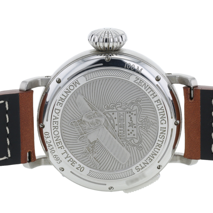 Montre Zenith Pilot Type 20 GMT en acier Vers 2017 Ref: 03.2430.693 - Detail D3