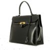 Hermès  Monaco handbag  in black box leather - 00pp thumbnail
