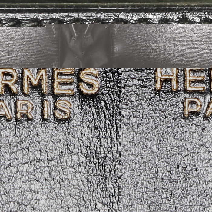 Hermès Monaco handbag in black box leather - Detail D3