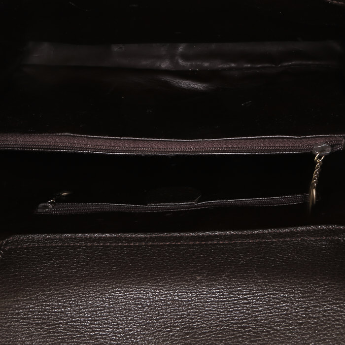 Borsa Gucci  Gucci Vintage in camoscio e pelle marrone - Detail D2