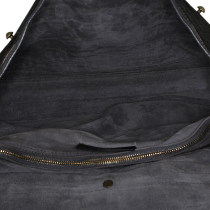 Bolso de mano Saint Laurent  Muse Two en cuero bicolor - Detail D2