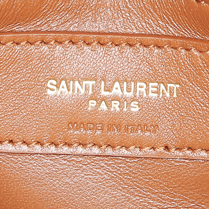 Saint Laurent  Satchel shoulder bag  in brown leather - Detail D3
