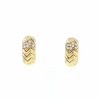 Paire de boucles d'oreilles années 80 Bulgari Spiga en or jaune et diamants - 360 thumbnail