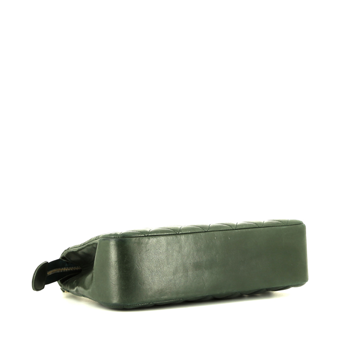 Borsa Chanel  Vintage in pelle trapuntata verde-pino - Detail D4
